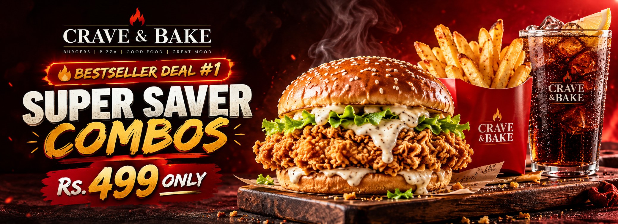 Crave & Bake - Super Saver Combos & Deals - Rs. 499 Only